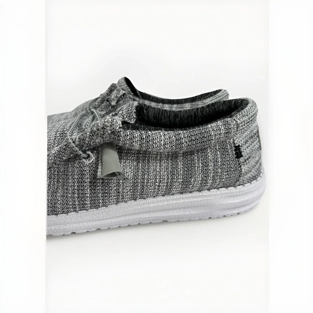 Hey Dude Men's Wally Stretch Mix Slip-On Shoes Color Granite Size M10